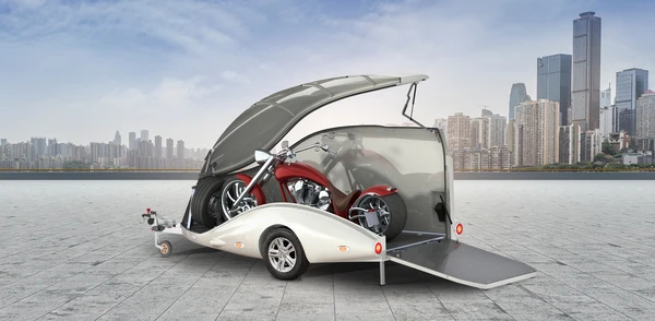 geschlossener anhänger für motorrad